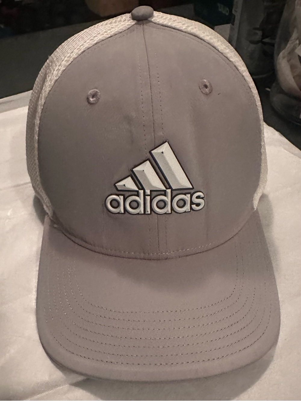 Adidas Light Gray Mesh Back Baseball Cap